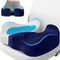 Seat Cushion, Anti-Slip Bottom & Removable Cover Tailbone Pain Relief Cushion for Office, Wheelchair, Car (Blue)