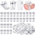 Self Adhesive Clips, 100PCS Plastic Tapestry Wall Hanging Clips for Office Home Decorations