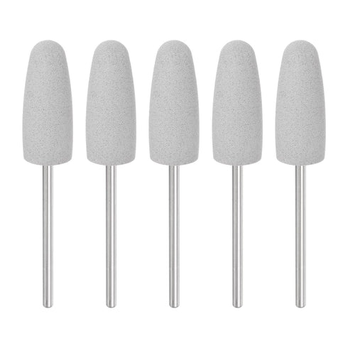 5pcs Rubber Polishing Bit Silicone Buffing Wheels, 150 Grit Mounted Grinding Head for Electric Grinder