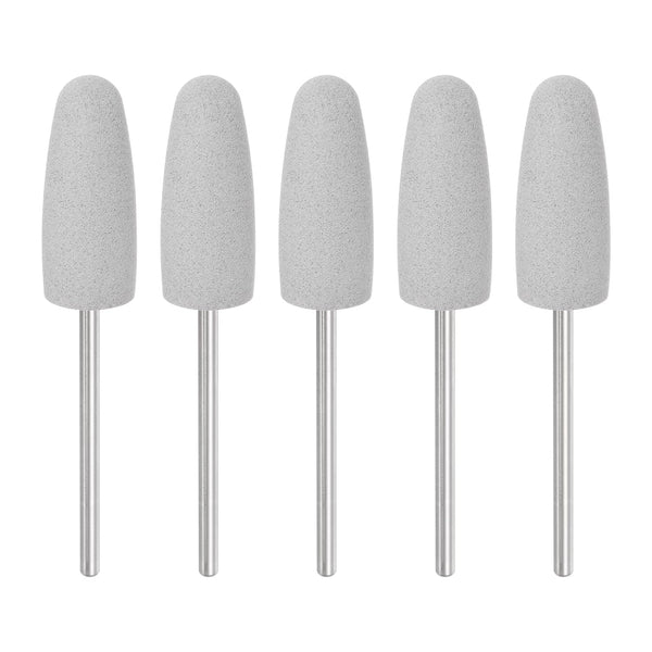 5pcs Rubber Polishing Bit Silicone Buffing Wheels, 150 Grit Mounted Grinding Head for Electric Grinder