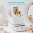 Pencil Pen Holder with Drawer, 5 Slots 360 Degree Rotating Organizer for Desk, School Supplies