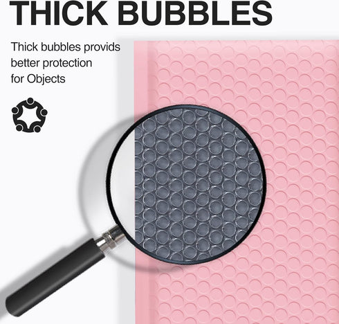 UCGOU Bubble Mailers 4x8 Inch Light Pink, 50 Pack Poly Padded Envelopes for Small Business Mailing