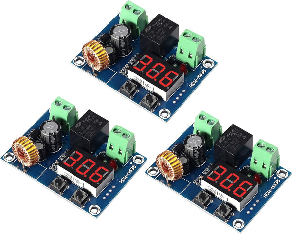 3pcs XH-M609 DC Voltage Protection Module, Low Voltage Disconnect Switch for 12-36V Lithium