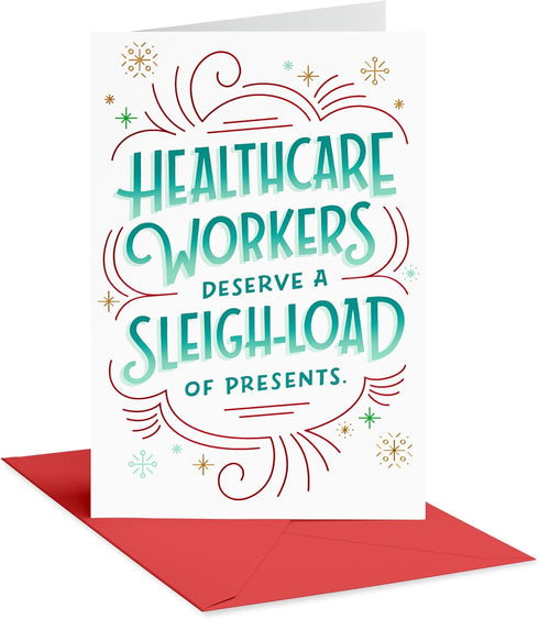 American Greetings Christmas Thank You Card for Healthcare Workers (Thanks For Everything)