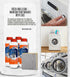 GROVE 4x 12 oz Set (5 Washing Machine Cleaner Bundle with Microfiber Cloth Cleans Residue, Odors, and Mineral Buildup