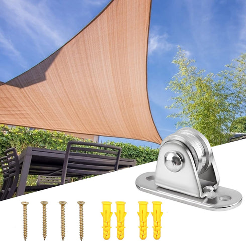 Small Pulley Block Silent Wall Ceiling Mount Pulley Rolller Groove Wheel for Wire Rope Cord Material Handling Moving DIY Kits (4)