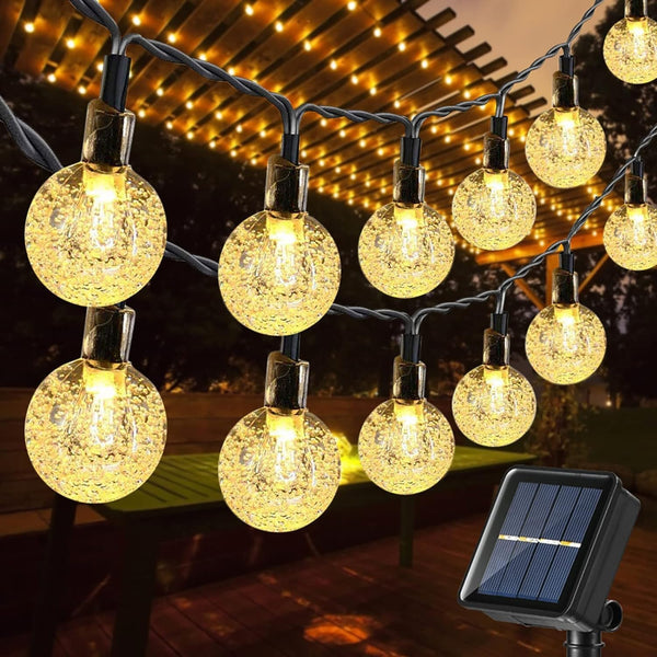 Toodour Solar String Lights Outdoor Waterproof, 36ft 60 LED Globe String Light