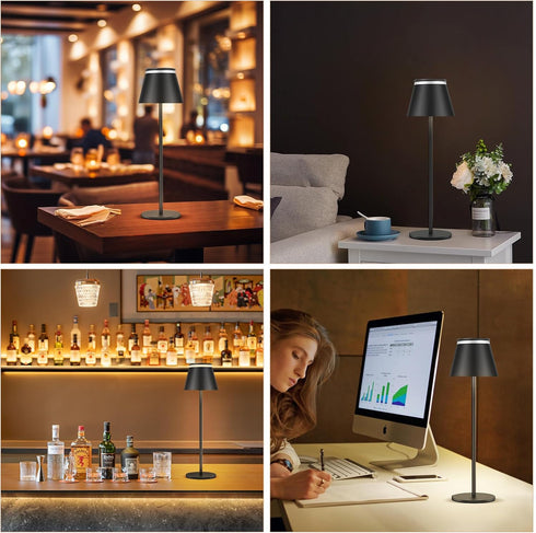 Dubofu 5000mAh 3 Dimmable,for 2 Pack Cordless Table Lamp, LED Rechargeable Desk Lamp with Battery Operated,Portable