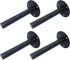 FGen 4pcs Wrought Iron Wall Bracket - 6inch Round Bracket Bookshelf Shelf