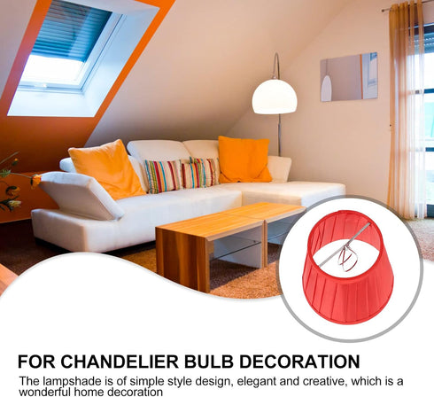 Elegant Large Red Fabric Lampshade for Table and Floor Lamps