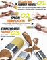3 Pack Professional Paint Brushes Set, 1", 1.5", 2" House Paint Brushes with Premium Synthetic Bristles