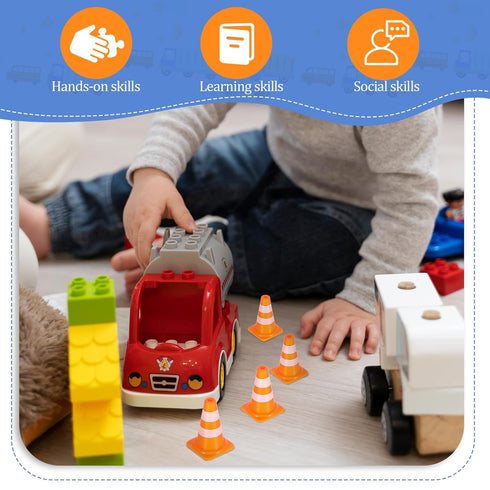 Tweruna 30 1" PCS Mini Traffic Cones, Mini Orange Cones Roadblock Signs, Small Construction Cone Orange Traffic Caution