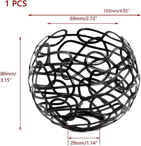 (C002) KUMGROT Mini Metal Cage Lampshade for Hanging Light Pendant Lampshade Vintage Industrial Wire Cage Lamp Holders
