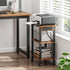 TUTOTAK 3 PS02BB001 Tier Printer Stand, Rolling Printer Cart with Power Outlets and USB Ports, Mobile Printer Table