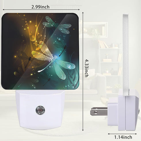 Dream Dragonfly Night Light, Night Light Plug into Wall with Dusk to Dawn Sensor, LED Lamp Energy Saving Lights for Men