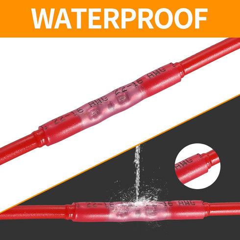 Heat Shrink Wire Connector Kit, 200PCS Waterproof Insulated Crimp Connectors for Marine Automotive Boat Truck Butt