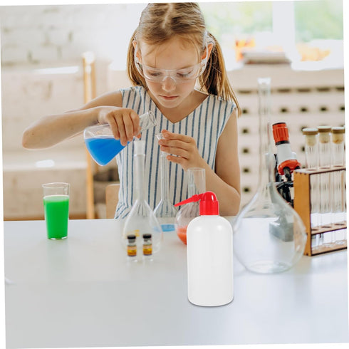 2 SOLUSTRE pcs Narrow Mouth Wash Bottles with Graduated Scale Plastic Laboratory Washing Bottles with Angled Head