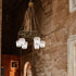 DOITOOL Small Crystal Lamp Shade for Ceiling Light, Wall Lamp, Chandelier - Vintage Golden Pendant Lichtabdeckung