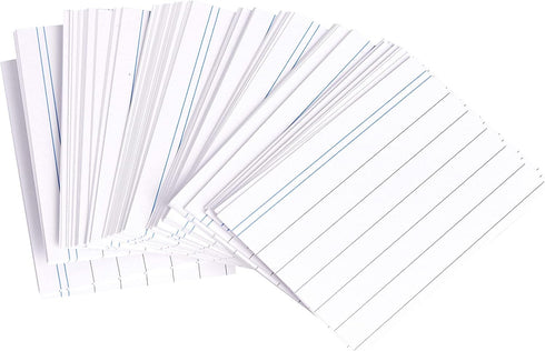 A8 (Pack 1000) Amazon Basics Ruled Index Cards - White