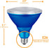 Xtricity LED PAR38 Blue Flood Light Bulbs, 7W, Waterproof, Indoor/Outdoor, E26 Medium Base, Blue (1 Pack)