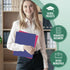 Folders with Pockets | 100 Pack Two Pocket Folders | Business Card Holder Folders for School Office Filing