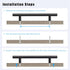 KNOBWELL 5 Pack 6-3/10 Inch Matte Black Kitchen Cabinet Handles, Round T Bar Pulls