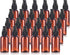 JUVITUS 2 oz Amber Boston Round Plastic Bottles, BPA Free with Black Treatment Pump, 24 Pack