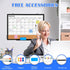 Monthly Calendar Whiteboard Dry Erase Cork Board Combo, 24" x 18" Magnetic Double-Sided Board