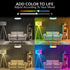 LED Color Changing Lights, RGBW 2700K-6500K, 60 Watt Equivalent, Dimmable with App, A19 E26, 4 Counts, No Hub Required