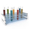 50pcs Test Tubes with Rack, 12x100 (8ml) Clear Tubes with Lids for Scientific Experiments, Halloween, Party Supplies