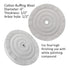 6PC 6 Inch Stainless Steel Polishing Buffing Wheel Kit for Bench Grinder, Includes 1/2 Inch Arbor Hole Wheels
