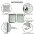 LeMotech Electrical Box, IP67 Waterproof Hinged Cover Junction Box, ABS Plastic Enclosure with Mounting Plate, Grey