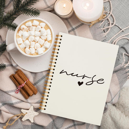 Nurse Gifts Hardcover College Spiral Notebook Journal for Work Notes, Nursing Student Graduation Gifts (5.5x8.3)