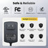OXZEEWEE 2PCS 12V 3A 3000mA 6ft 36W 2.5A 2A 1.5A 1A 0.8A 0.5A UL Listed Power Supply Adapter, AC/DC Switching Adapter