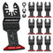 10 Pcs Bi-Metal Oscillating Tool Blades, 1-3/4" Curved Edge for Soft Metal, Hard Wood, Plastic