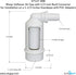 Water Softener Air Gap with 1/2-inch Barb Connector for Installation on 1-1/2-inch Standpipe with PVC Trap Adapters