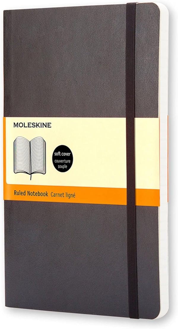 Moleskine Classic Notebook, Soft Cover, Pocket (3.5" x 5.5") Ruled/Lined, Black, 192 Pages