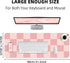 Non-Slip Pink Desk Pad, Waterproof PU Leather Desk Protector, Large Blotter, Easy Clean Laptop Writing Mat