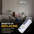 Seentech 45+7.5 uf MFD Dual Run Round Capacitor, Replacement Part for Condenser Straight Cool or Heat Pump