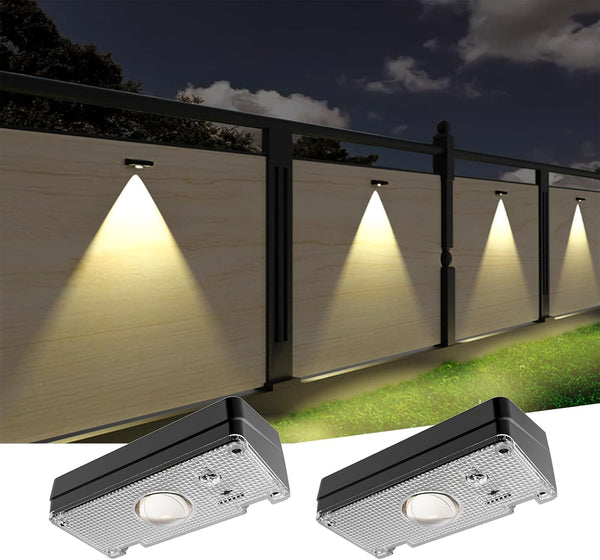 Solar Fence Lights,10 RGB Color Changing Modes,Solar Lights Powered Waterproof IP65,30 Hours
