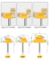 Allmake 3pcs Lock Miter Router Bits 1/4 Shank, 45 Degree Joint Router Bit Set for Woodworking Cabinetry Drawers