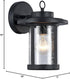 1 10" Transitional Light Black Outdoor Wall Sconce Height