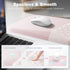 Ospelelf Ergonomic Solid Pink Mouse Pad with Wrist Support for Ultimate Comfort
