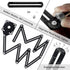 WiseWater 12 Sided Multi Angle Measuring Ruler, Universal Aluminum Alloy Template Tool