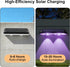 13 IP65 (6) Solar Fence Lights Outdoor Waterproof LED, Lighting Modes, Solar Outdoor Lights Dual Installation Energy