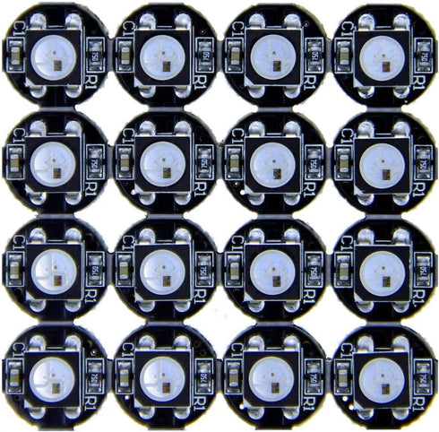 ALITOVE 100pcs WS2812B Addressable 5050 Smart RGB LED Pixel Light on Black