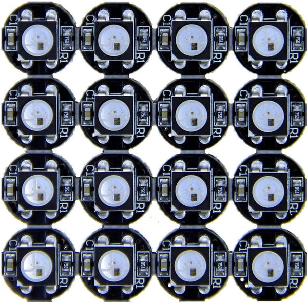 ALITOVE 100pcs WS2812B Addressable 5050 Smart RGB LED Pixel Light on Black