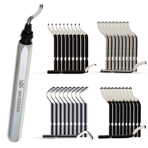 AFA Tooling Deburring Tool with 41 High Speed Steel Blades for Metal, Resin, PVC Pipes, and 3D Printed Edges