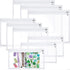 CHENGU 9 Pack Clear Waterproof Zipper Pouches for Cosmetic, Wallet, Pencil Organizing, Clear Travel Bags (White Side)