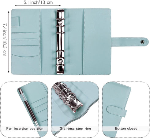Money Saving Binder, Savings Challenges Book with 12pcs Zipper Envelopes A6 Budget Planner for Managing Budgets